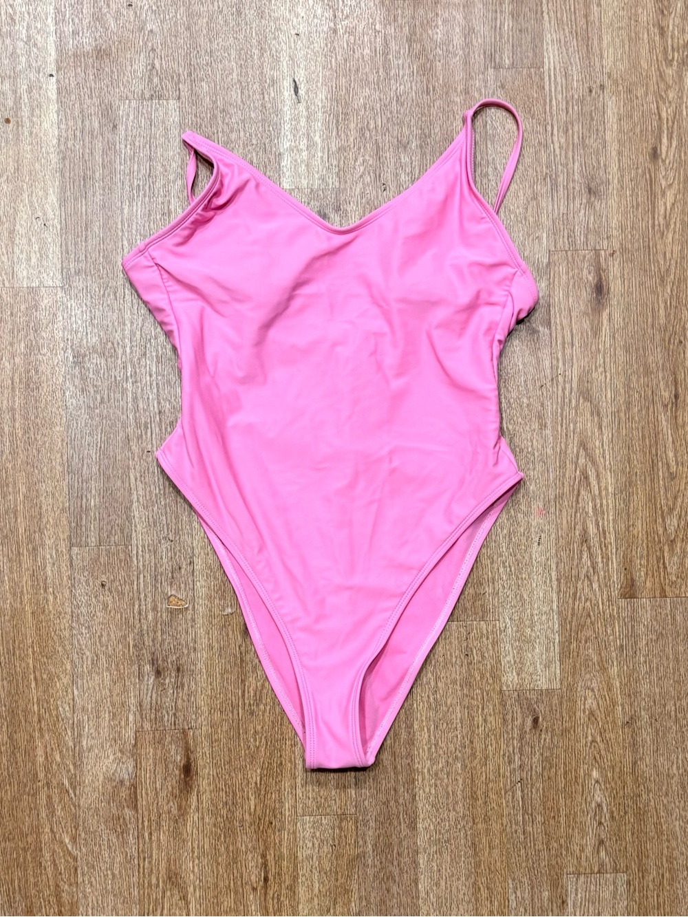 Pink One-Piece Swimsuit - Classic Scoop Neck